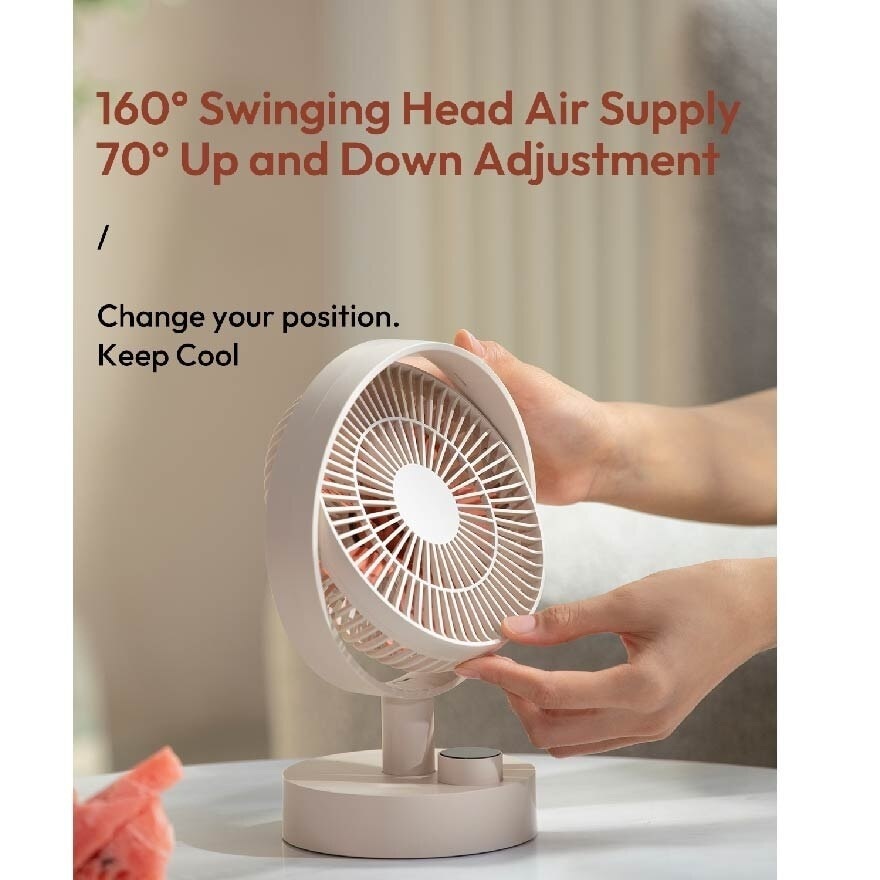 Mini Desktop Oscillating Fan Plume (2000mAh)