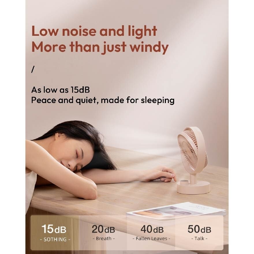 Mini Desktop Oscillating Fan Plume (2000mAh)