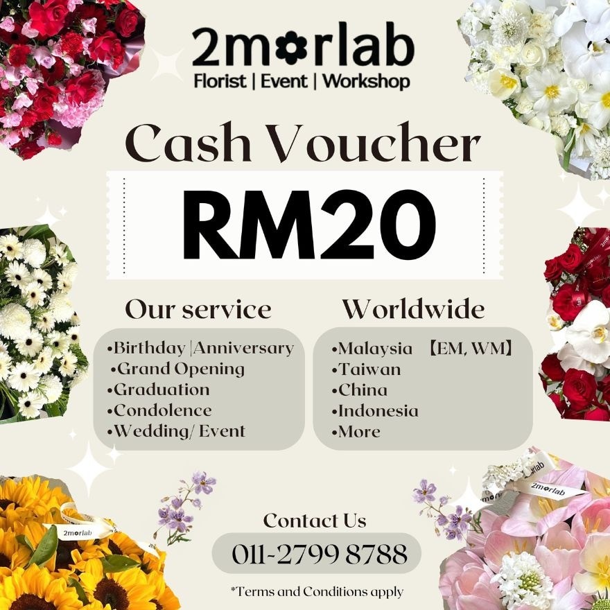 Worldwide Floral Bouquets RM20 Cash Voucher