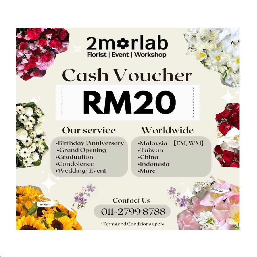 Worldwide Floral Bouquets RM20 Cash Voucher