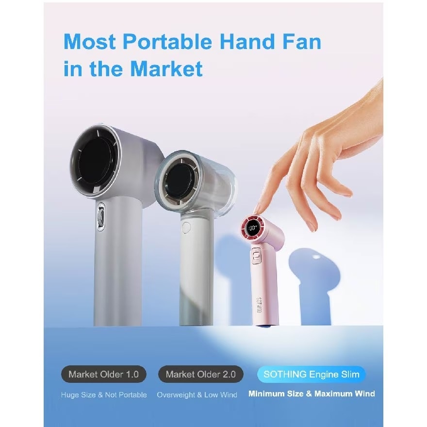 SOTHING Turbo Handheld Fan Engine Slim (3600mAh) DSHJ-S-2422B (PINK)