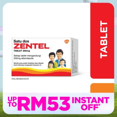 ZENTEL Albendazole Deworming Tablets 2S