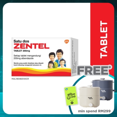 ZENTEL Albendazole Deworming Tablets 2S