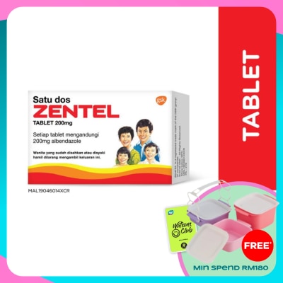 ZENTEL Albendazole Deworming Tablets 2S