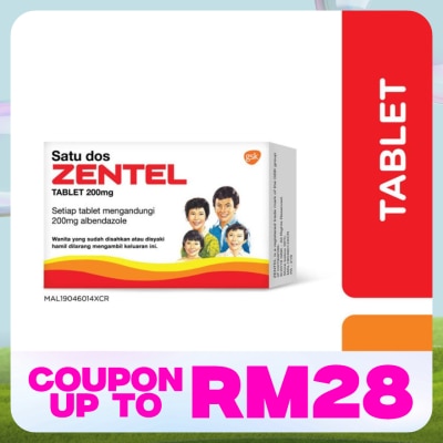 ZENTEL Albendazole Deworming Tablets 2S