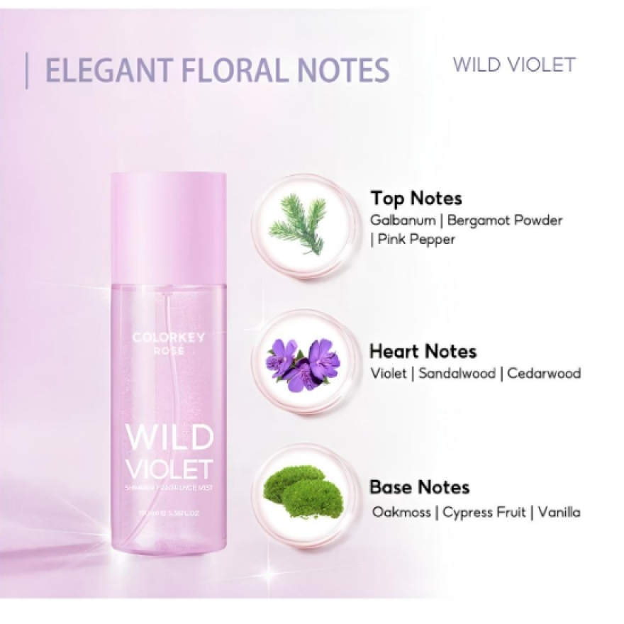 ROSÉ Wild Violet Shimmer Fragrance Mist 100ml