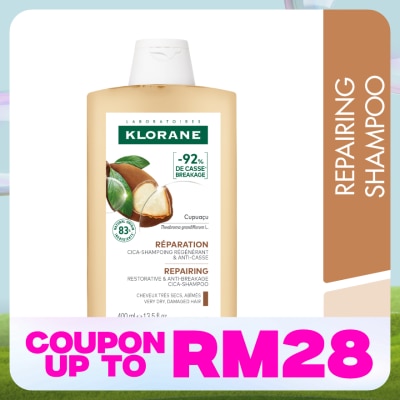 KLORANE Cupuacu Repairing Cica-Shampoo 400ml - for Dry & Damaged hair