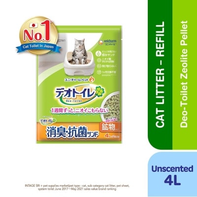 UNICHARM PET Deo Toilet Zeolite Pellet Unscented 4L