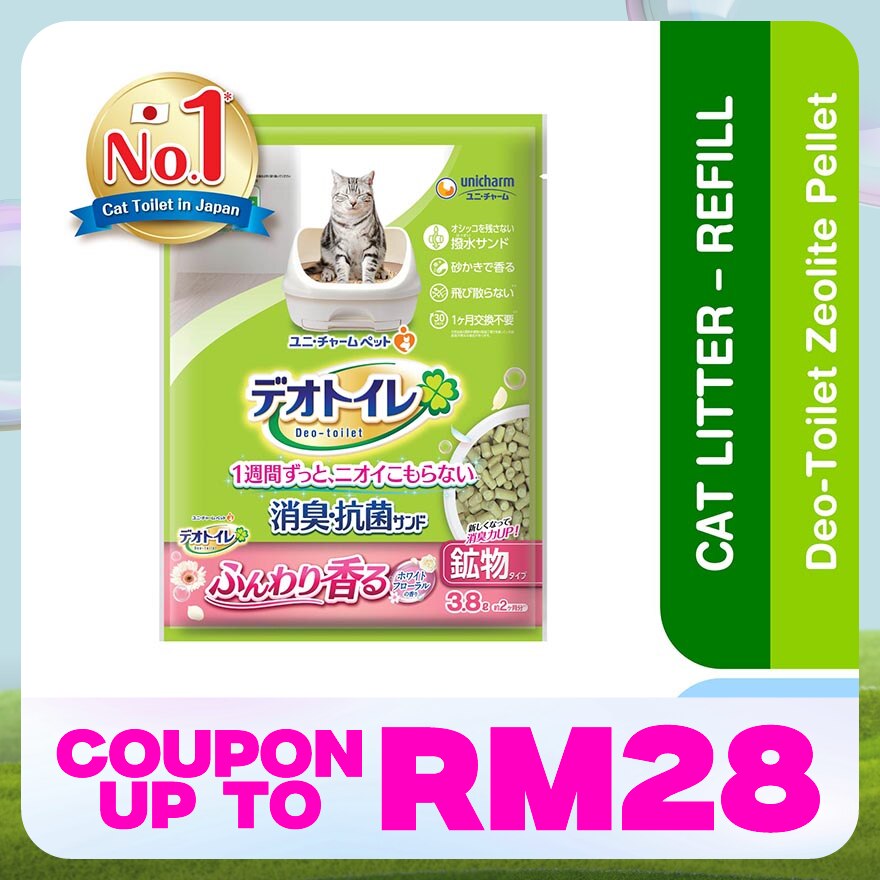 Deo Toilet Zeolite Pellet Refill Floral Scented 3.8L