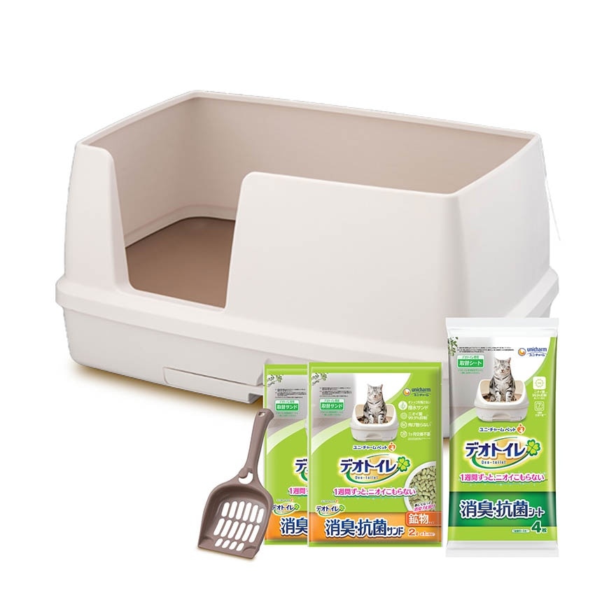 Deo Toilet Wide Open Top System Set 1s (Ivory Colour)