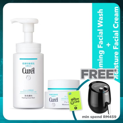 CUREL Foaming Wash 150ML + Intensive Moisture Cream 40G