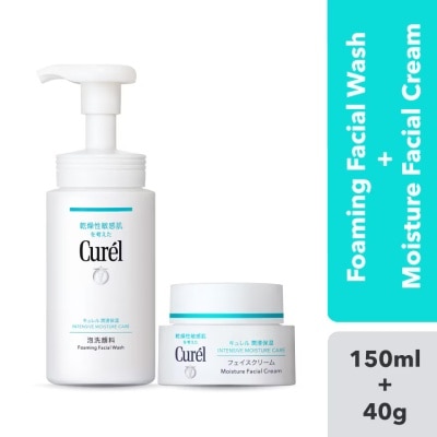 CUREL Foaming Wash 150ML + Intensive Moisture Cream 40G