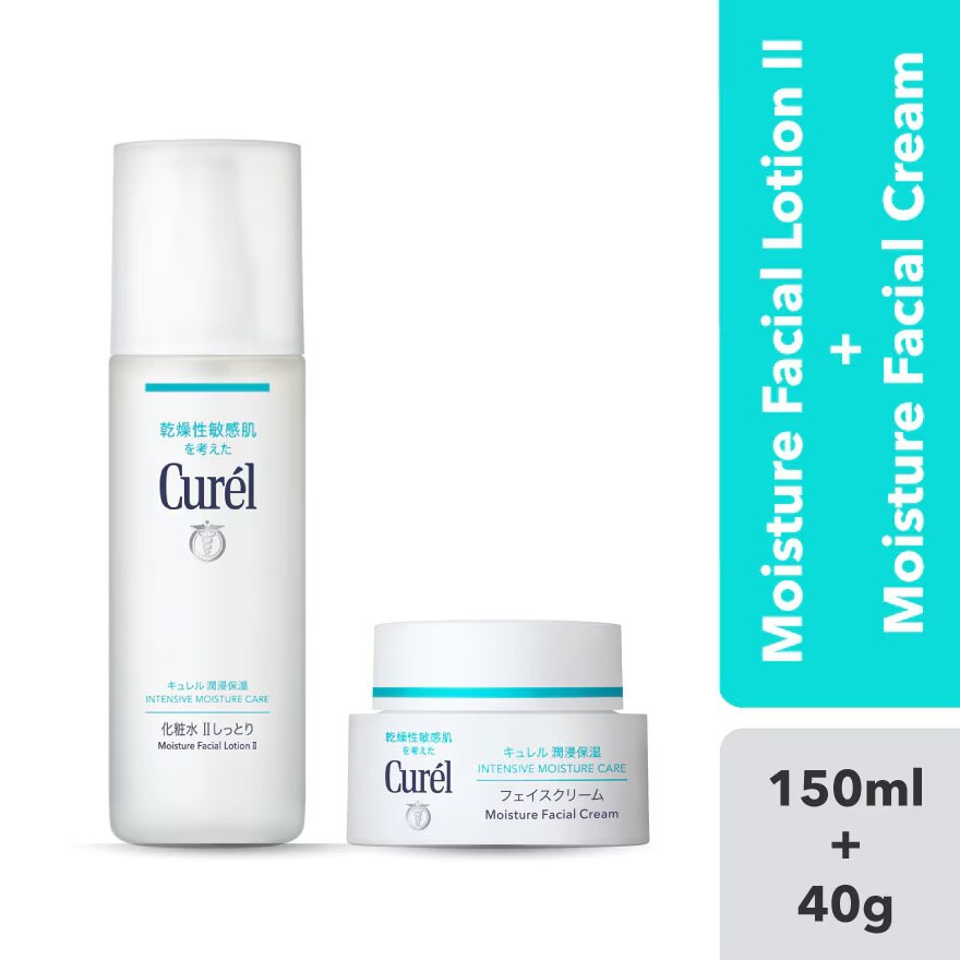 CUREL, Moisture Lotion Ii 150ML + Intensive Moisture Cream 40G