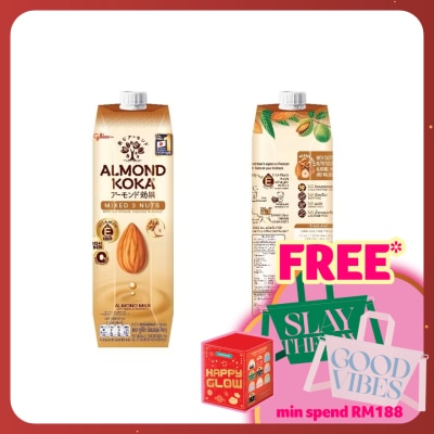 GLICO Almond Koka Mixed 3 Nuts Almond Milk 1L