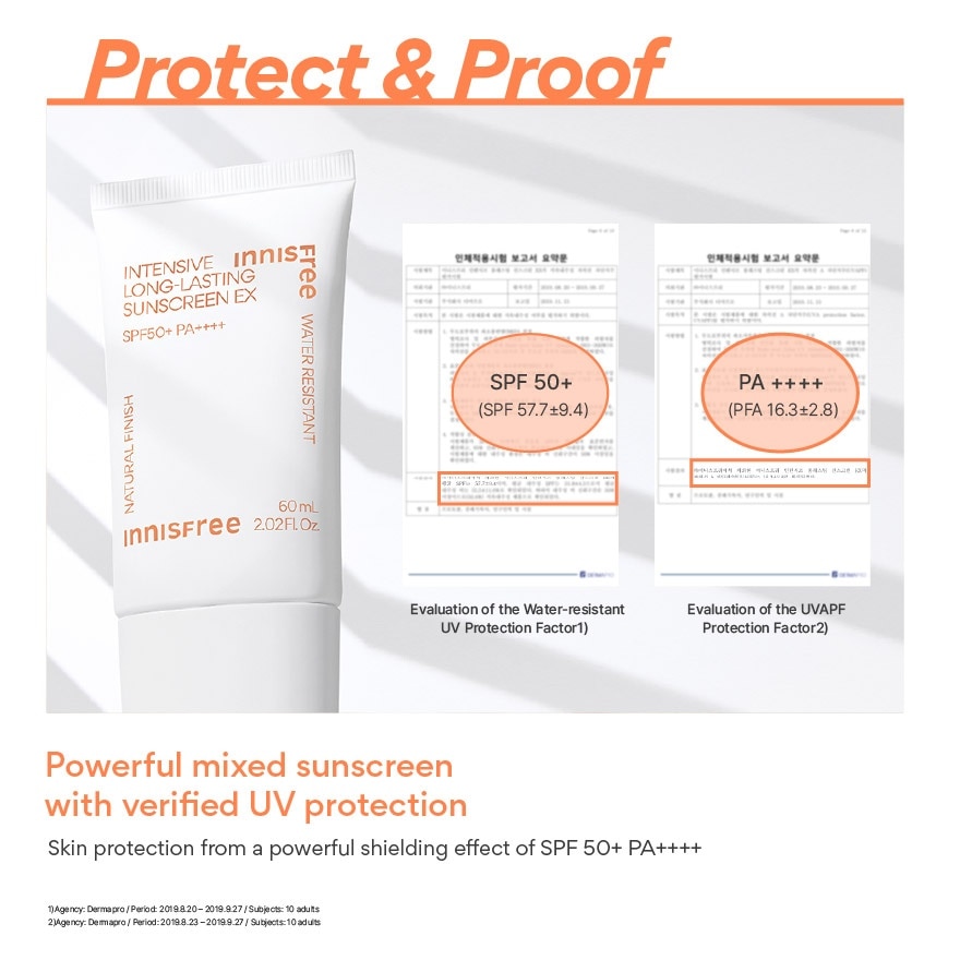 Intensive Long-lasting Sunscreen SPF50 PA++++ 60ml