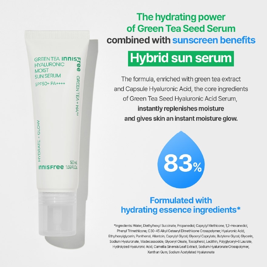Green Tea Hyaluronic Sun Serum SPF50+ PA++++ 50ml