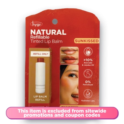 HYGR - Natural Refillable Tinted Lip Balm Sunkissed Refill 4g