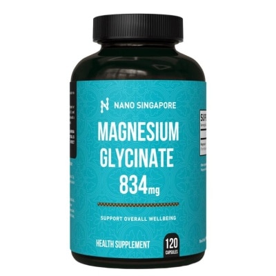 NANO SINGAPORE Magnesium Glycinate 834MG -  Improve Sleep Quality, Support Healthy Nerves and Muscle Functions