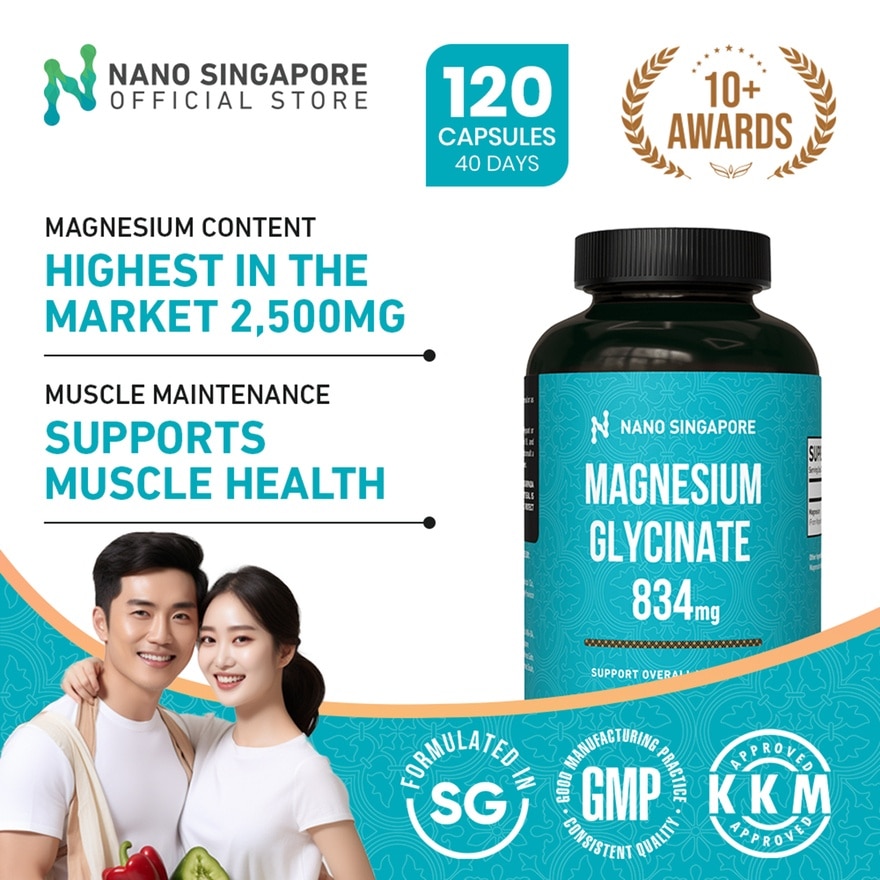 Magnesium Glycinate 834MG -  Improve Sleep Quality, Support Healthy Nerves and Muscle Functions