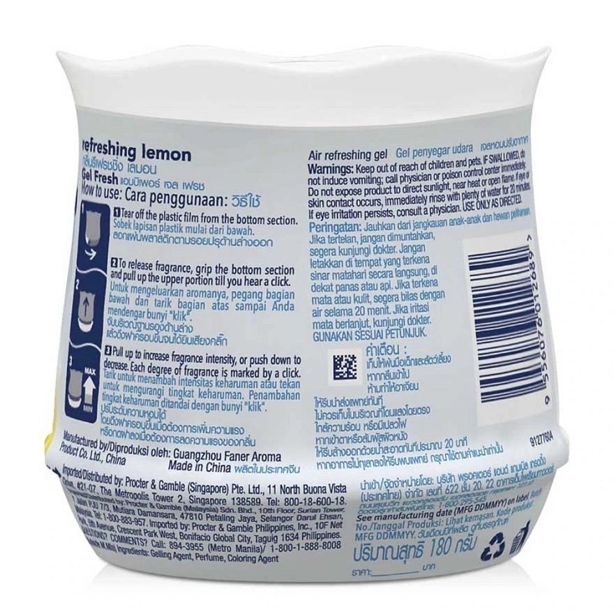 Air Freshener Room Fresh Scented Gel Refreshing Lemon (180g x 2) [Value Pack x 3]