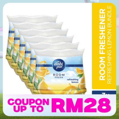 AMBI PUR Air Freshener Room Fresh Scented Gel Refreshing Lemon (180g x 2) [Value Pack x 3]