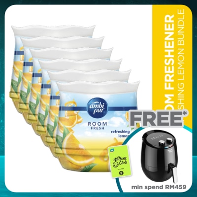 AMBI PUR Air Freshener Room Fresh Scented Gel Refreshing Lemon (180g x 2) [Value Pack x 3]