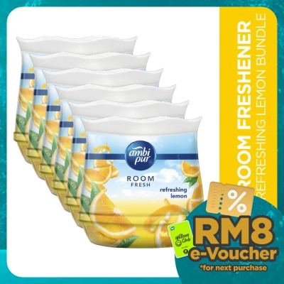 AMBI PUR Air Freshener Room Fresh Scented Gel Refreshing Lemon (180g x 2) [Value Pack x 3]