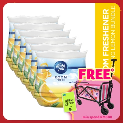 AMBI PUR Air Freshener Room Fresh Scented Gel Refreshing Lemon (180g x 2) [Value Pack x 3]