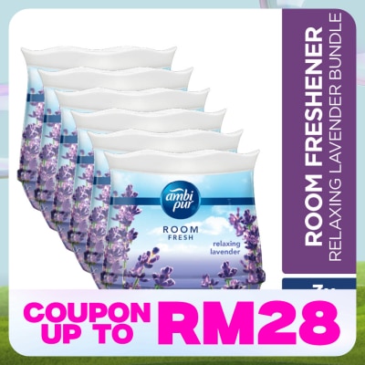 AMBI PUR Air Freshener Room Fresh Scented Gel Refreshing Lavender (180g x 2) [Value Pack x 3]