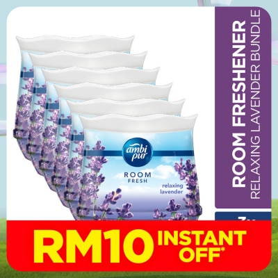 AMBI PUR Air Freshener Room Fresh Scented Gel Refreshing Lavender (180g x 2) [Value Pack x 3]