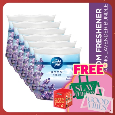 AMBI PUR Air Freshener Room Fresh Scented Gel Refreshing Lavender (180g x 2) [Value Pack x 3]
