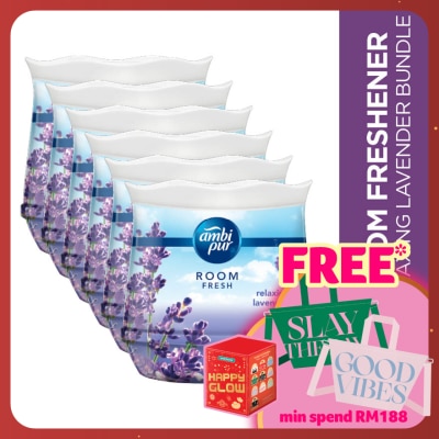 AMBI PUR Air Freshener Room Fresh Scented Gel Refreshing Lavender (180g x 2) [Value Pack x 3]
