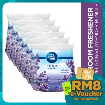 AMBI PUR Air Freshener Room Fresh Scented Gel Refreshing Lavender (180g x 2) [Value Pack x 3]