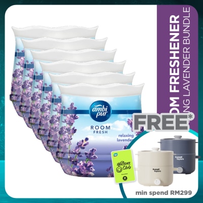 AMBI PUR Air Freshener Room Fresh Scented Gel Refreshing Lavender (180g x 2) [Value Pack x 3]
