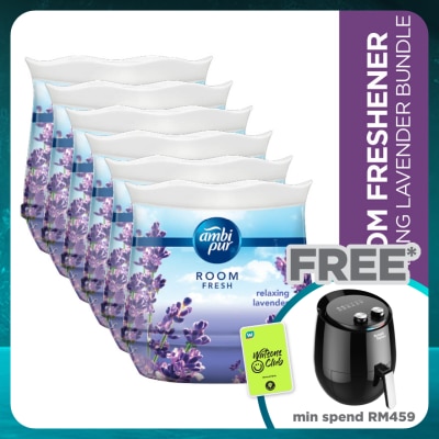 AMBI PUR Air Freshener Room Fresh Scented Gel Refreshing Lavender (180g x 2) [Value Pack x 3]