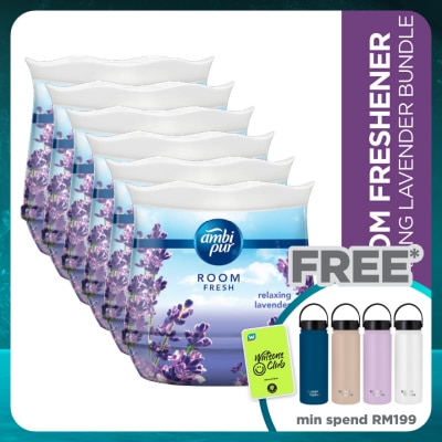 AMBI PUR Air Freshener Room Fresh Scented Gel Refreshing Lavender (180g x 2) [Value Pack x 3]