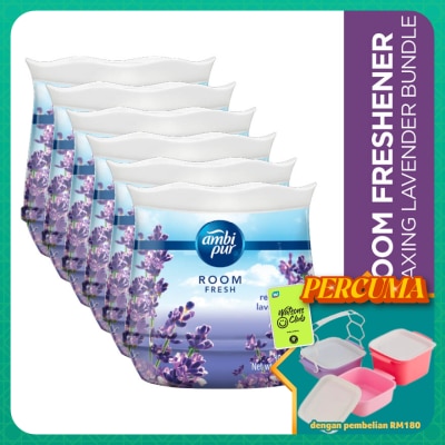 AMBI PUR - Air Freshener Room Fresh Scented Gel Refreshing Lavender (180g x 2) [Value Pack x 3]