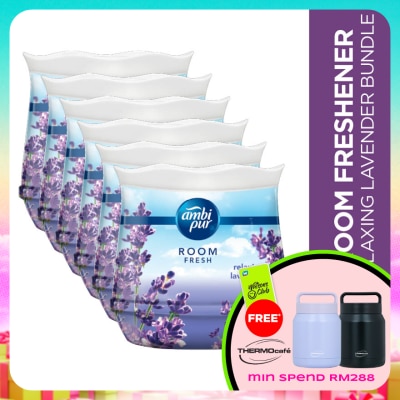 AMBI PUR - Air Freshener Room Fresh Scented Gel Refreshing Lavender (180g x 2) [Value Pack x 3]