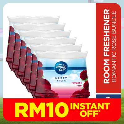 AMBI PUR Air Freshener Room Fresh Scented Gel Refreshing Rose (180g x 2) [Value Pack x 3]