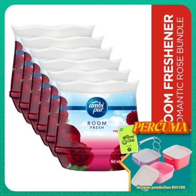 AMBI PUR - Air Freshener Room Fresh Scented Gel Refreshing Rose (180g x 2) [Value Pack x 3]