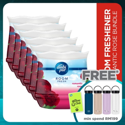 AMBI PUR Air Freshener Room Fresh Scented Gel Refreshing Rose (180g x 2) [Value Pack x 3]