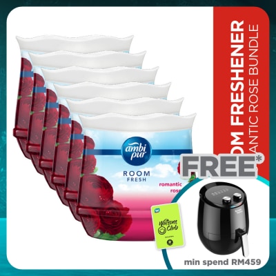 AMBI PUR Air Freshener Room Fresh Scented Gel Refreshing Rose (180g x 2) [Value Pack x 3]