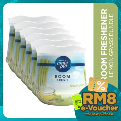 AMBI PUR Air Freshener Room Fresh Scented Gel Lemongrass (180g x 2) [Value Pack x 3]