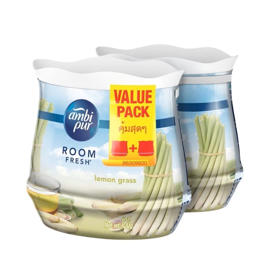 Air Freshener Room Fresh Scented Gel Lemongrass (180g x 2) [Value Pack x 3]