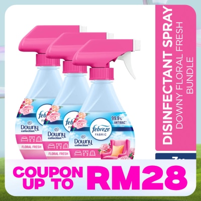 AMBI PUR Febreze Downy Floral Fresh Fabric Refresher 370ml [Bundle of 3]