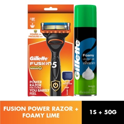 GILLETTE Fusion Power 1s + Foamy Lime 50G