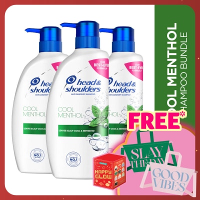 HEAD&SHOULDERS Cool Menthol Anti-Dandruff Shampoo 650ml [Bundle of 3]