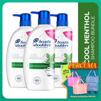 HEAD&SHOULDERS Cool Menthol Anti-Dandruff Shampoo 650ml [Bundle of 3]