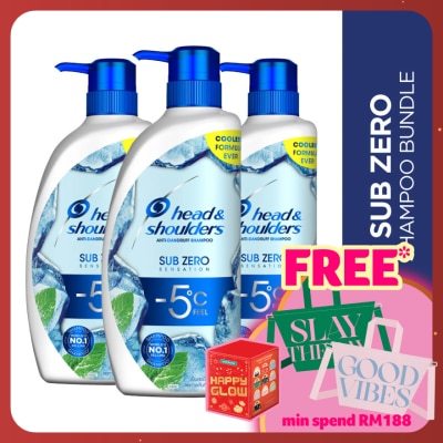 HEAD&SHOULDERS Subzero Shampoo 620ml [Bundle of 3]
