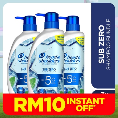 HEAD&SHOULDERS Subzero Shampoo 620ml [Bundle of 3]